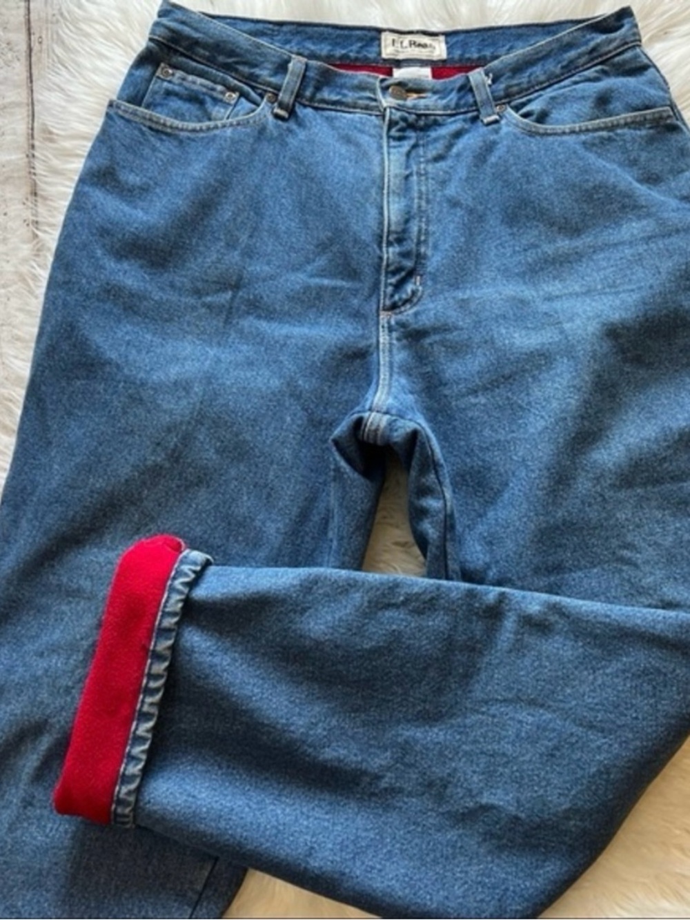 LL Bean Classic Flannel Lined Denim Jeans